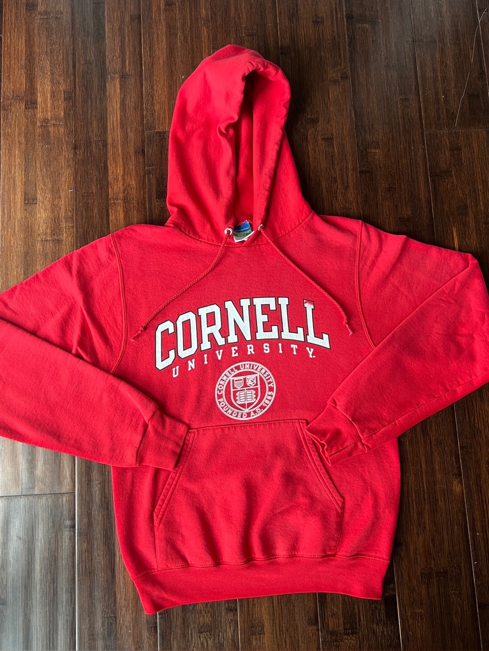 Vintage Champion ECO Fleece Cornell University Seal Hoodie XS Sweatshirt